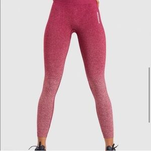 Gymshark Adapt Ombré Seamless Leggings - Marl/Burgundy